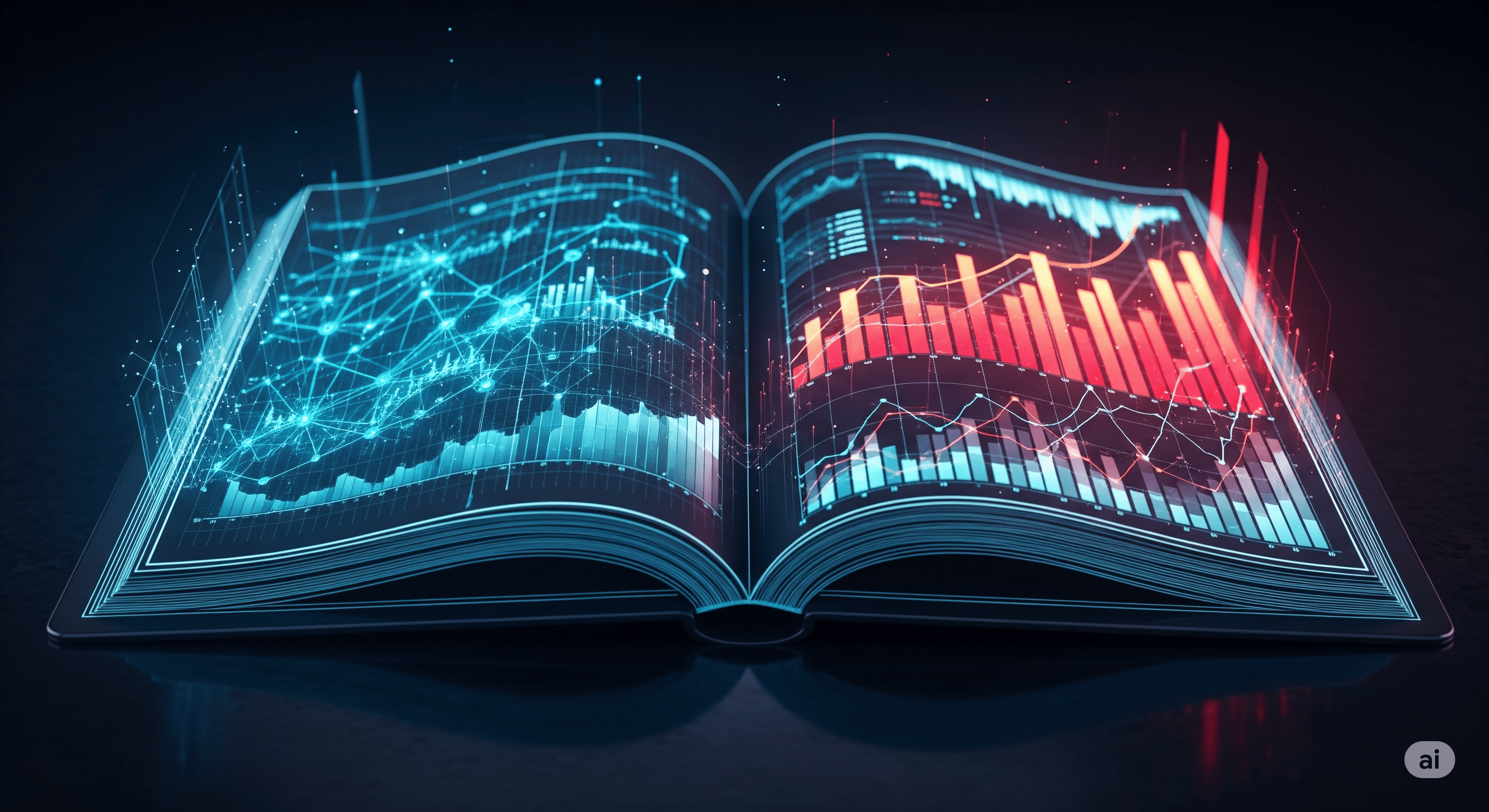 Arte conceitual para o projeto Book Insights, representando a transformação de dados de livros em gráficos e visualizações interativas.